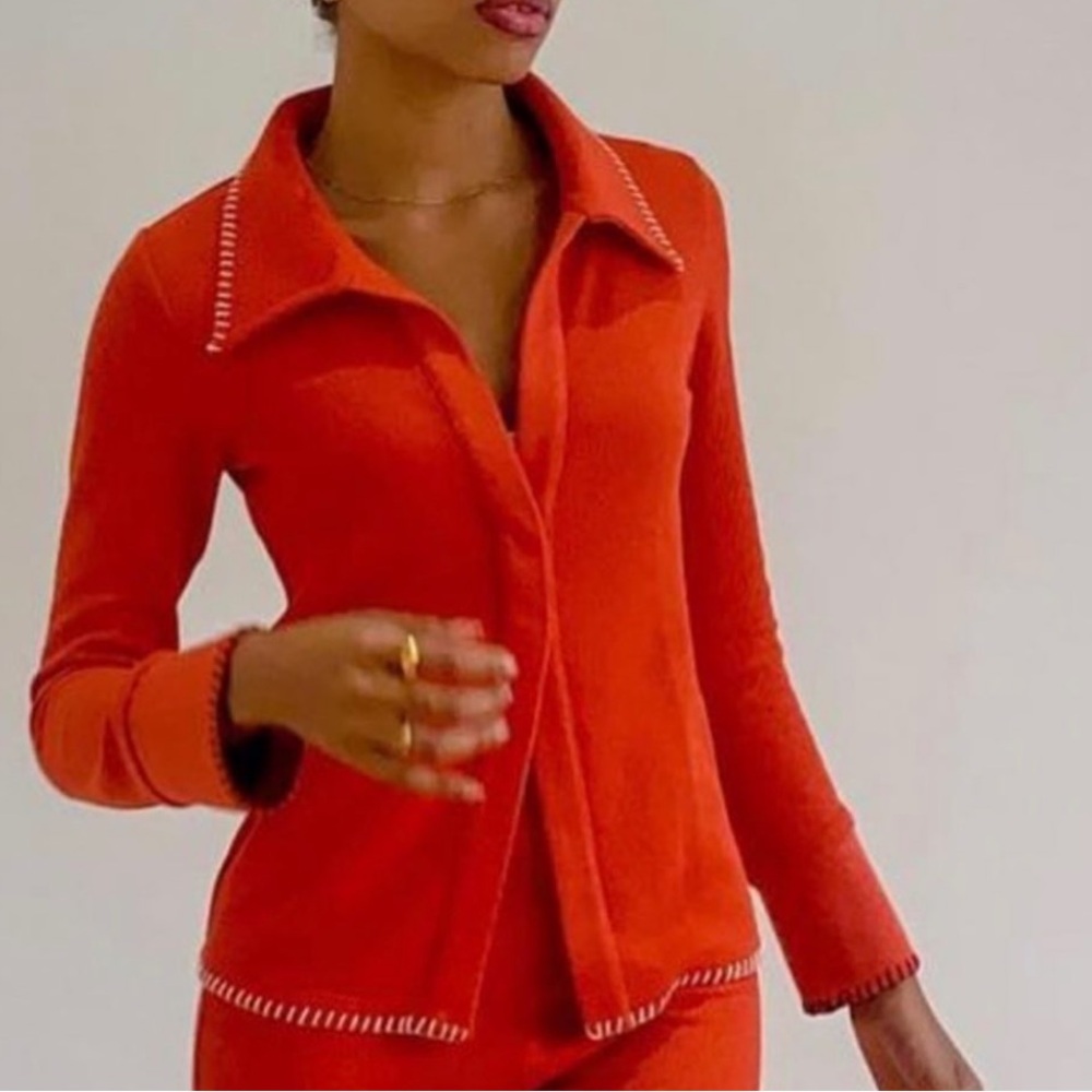 ANIM LIVING KOZA - Fitted Knit Shirt With Hemstitch